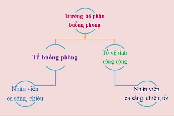 Sơ đồ bộ phận Buồng phòng trong khách sạn 2 sao