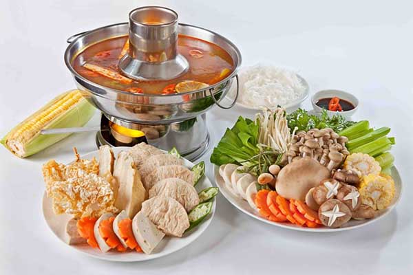 nguyên liệu lẩu chay chua cay