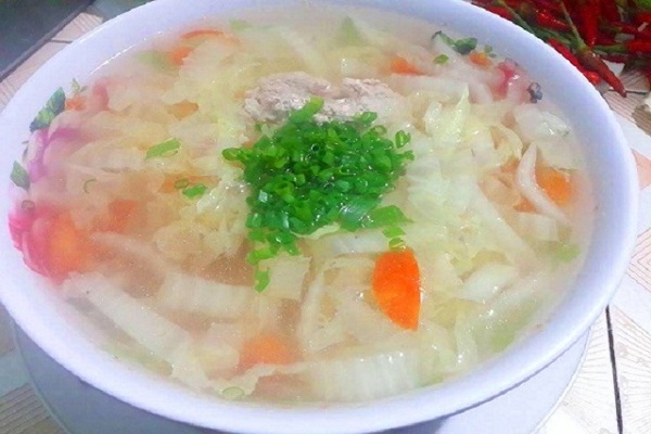 canh cải thảo thịt bằm