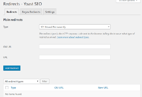 redirect yoast seo