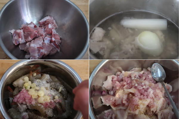 Ướp Tôm Thịt Và Nấu Nước Dùng